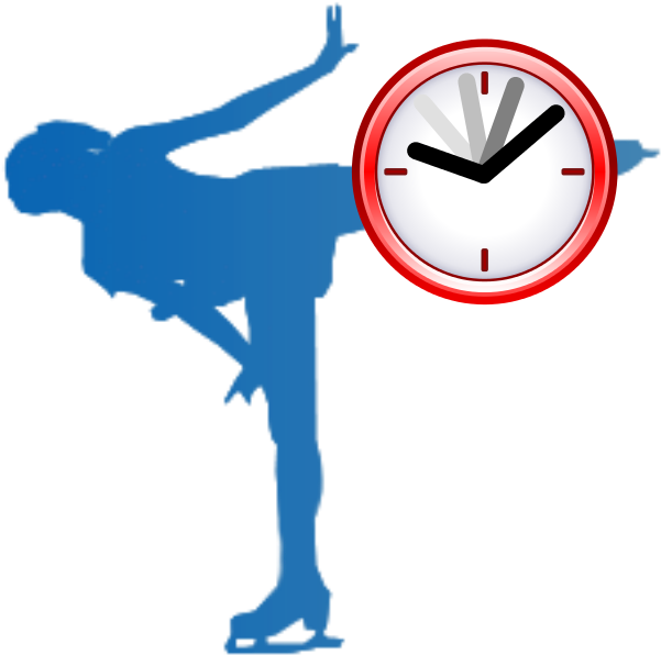 Figure Skating Clipart 21, - Clock Icon (608x600)