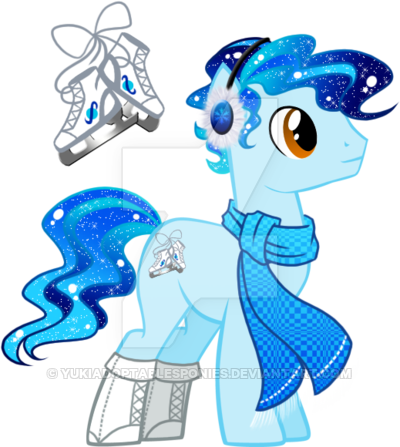 Ice-skate Stallion Adoptable By Kingphantasya - Mlp Ice Cutie Mark Pony (400x447)