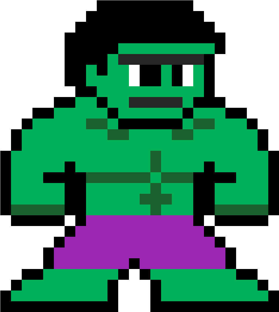 Hulk Sprite - Smash - - Pixel Art Hulk (1184x1184)
