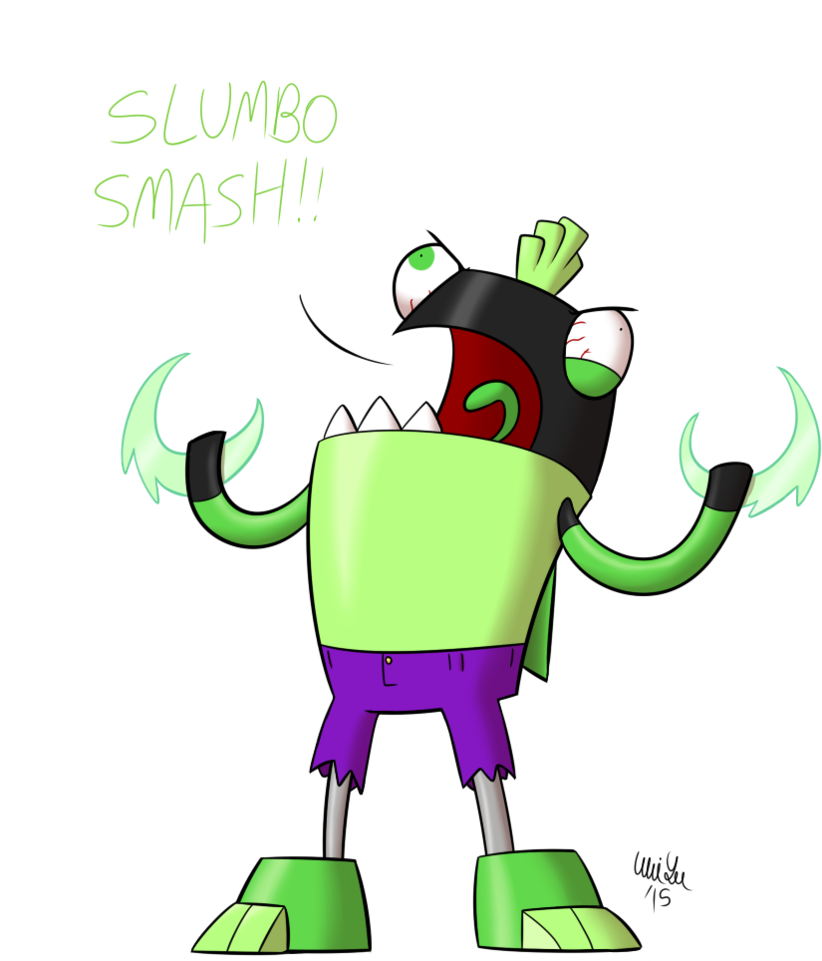 Incredible Hulking Slumbo By Katonator - Cartoon (830x962)