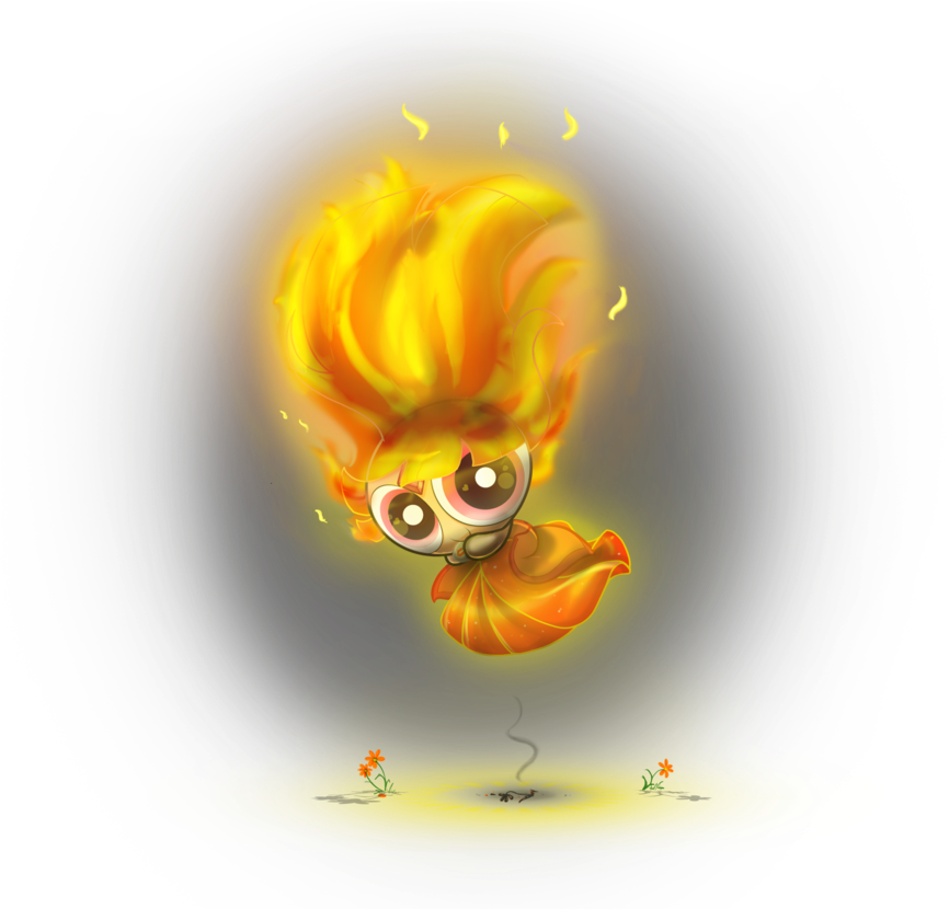 Blossom As Flame Princess By Itbluebeadti - Illustration (900x877)