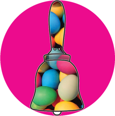 Filled Bell Easter Eggs - Portrait Of A Man (450x458)