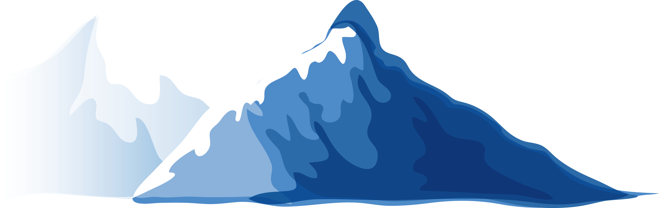 Iceberg Cartoon Adobe Illustrator - Cartoon Iceberg Png (2659x839)