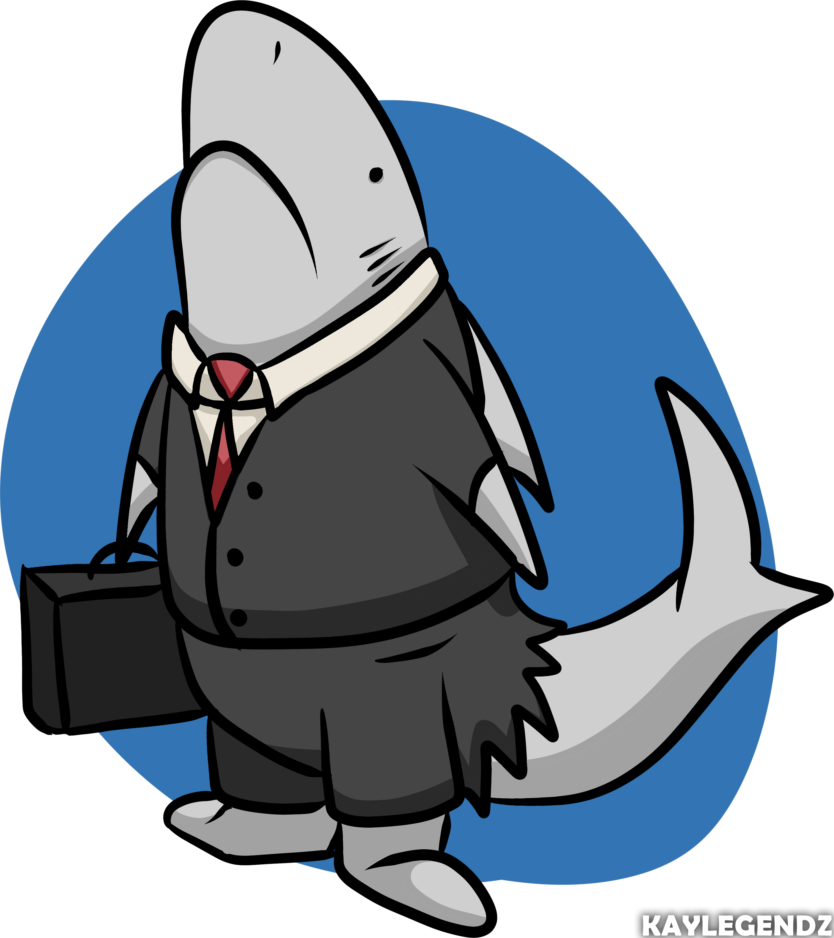 Business Shark By Kaylegendz Business Shark By Kaylegendz - Green Apple Clip Art (2880x3238)