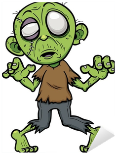 Vector Illustration Of Cartoon Zombie Sticker • Pixers® - Cartoon Zombie (400x400)