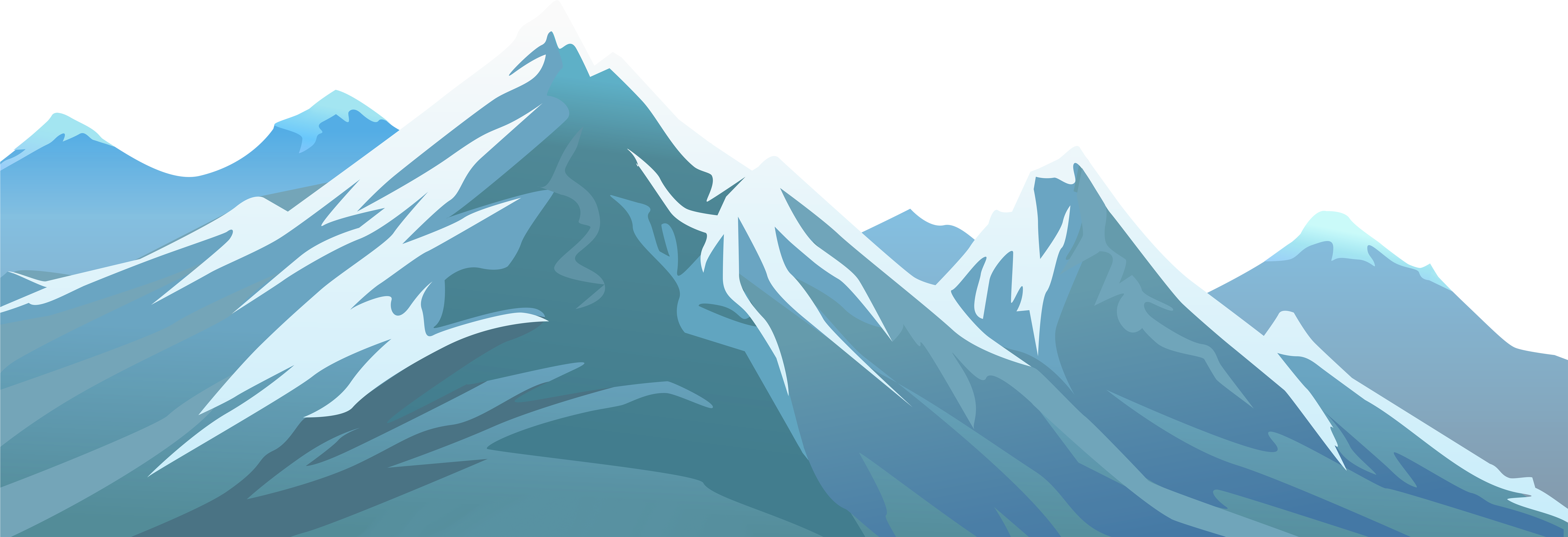 Snowy Mountain Clipart Transparent Png Image - Mountains Transparent (8000x2892)