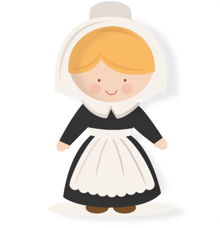 Thanksgiving Girl Pilgrim Svg Scrapbook Cut File Cute - Doll (432x449)