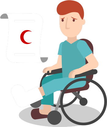 Adding A Private Insurance Policy Against Accidents - Man In A Wheelchair Cartoo N Png (350x413)