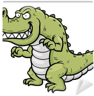 Vector Illustration Of Cartoon Crocodile Wall Mural - Illustration (400x400)