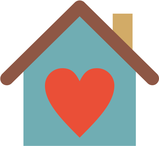 Related House With Heart Clipart - House Heart Icon Png (512x512)