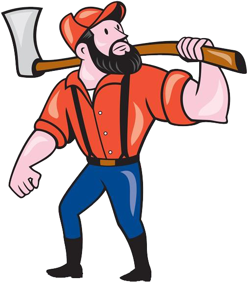 Paul Bunyan Axe Cartoon Illustration - Paul Bunyan Axe Cartoon Illustration (600x600)
