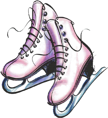Ice Skating - Ladybug - Ice Skating Shoes Drawing (600x512)