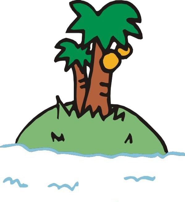 Tree Island Coconut Illustration - Tree Island Coconut Illustration (599x655)