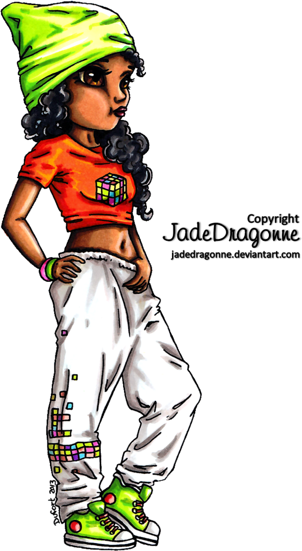 Hip Hop Dancer - Hip Hop Girl Clipart (800x1200)