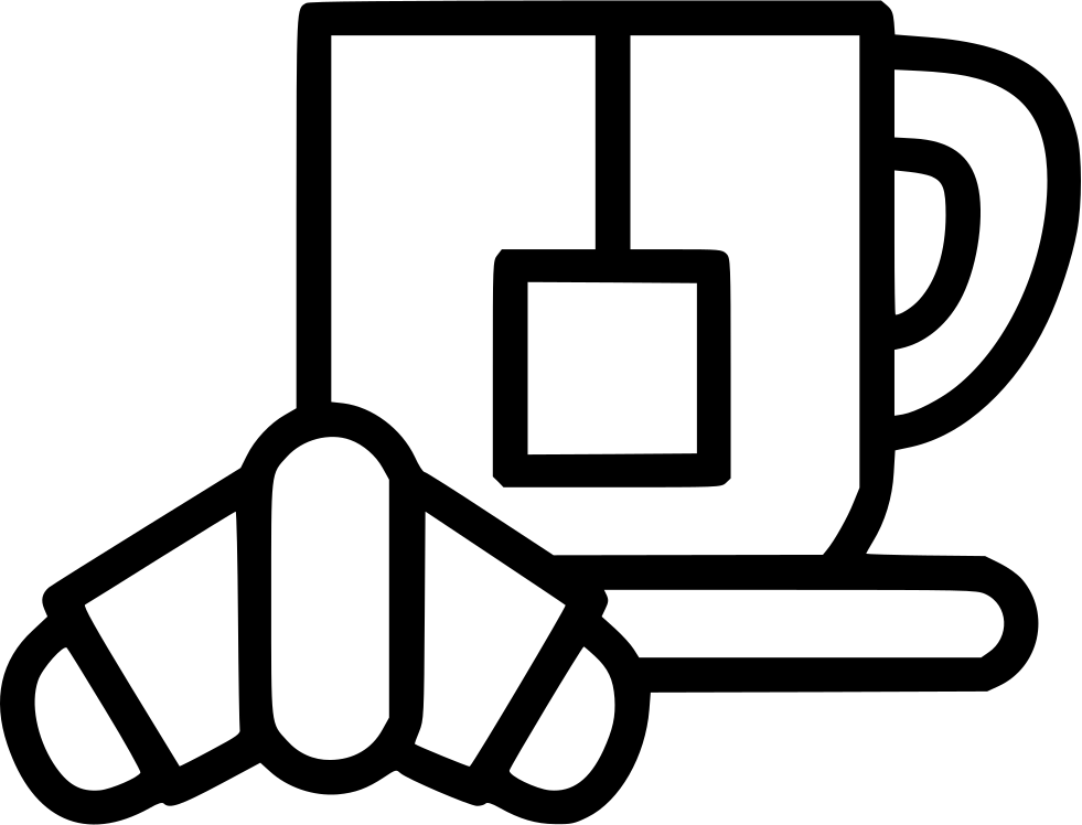 Breakfast Tea And Croissant Comments - Beverages (981x748)