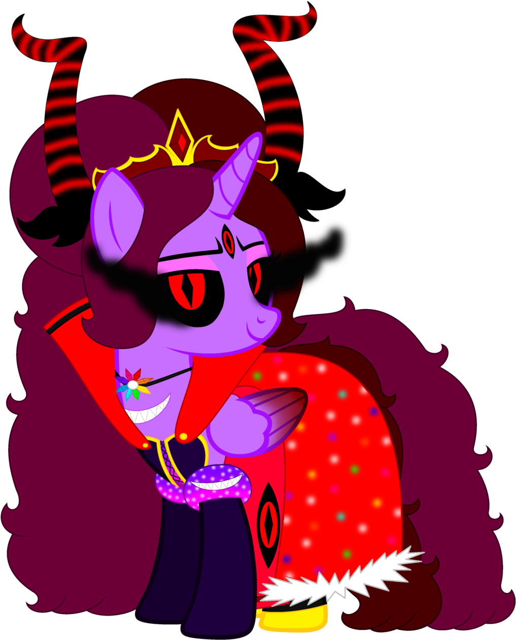 Pony Princess Bloodmoon In Dress And Cape By Ra1nb0wk1tty - Cartoon (1024x1265)