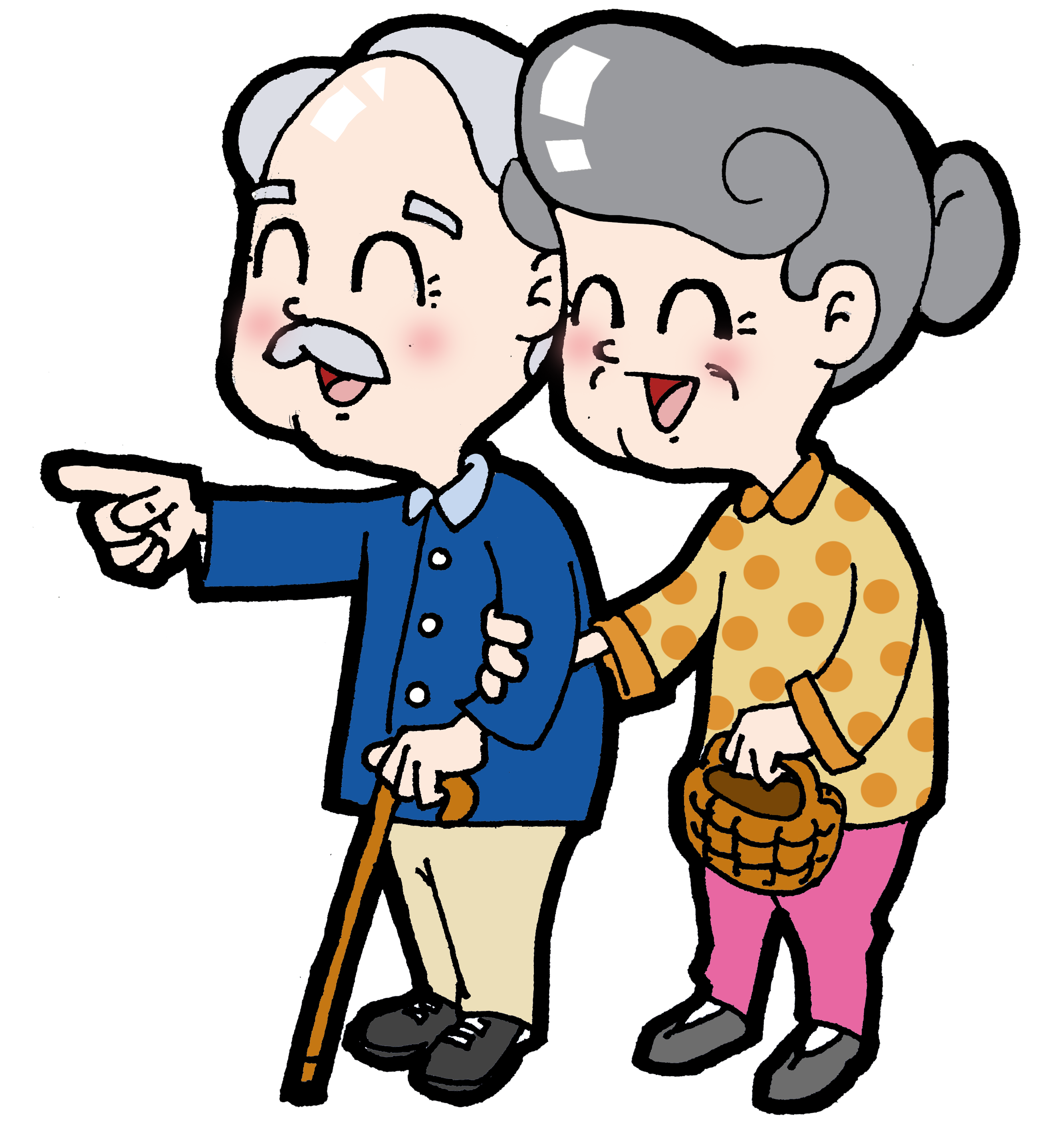 Cartoon Double Ninth Festival Old Age - Old People Cartoon Png (3500x3500)