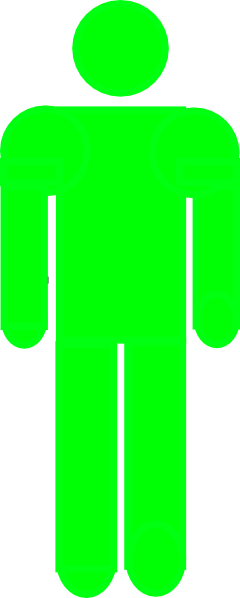 Male Toilet Sign Green (240x598)