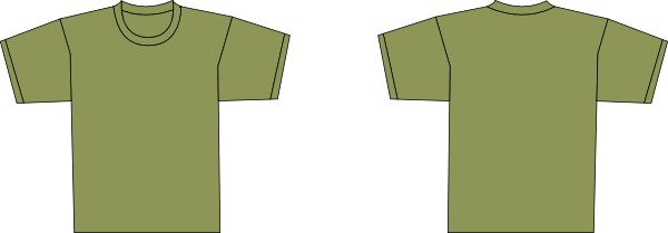 Olive Green T Shirt Template (600x209)