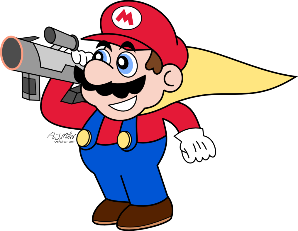 Classic Cape Mario With Super Scope By Ajtheppgfan - Mario With Super Scope (1016x786)