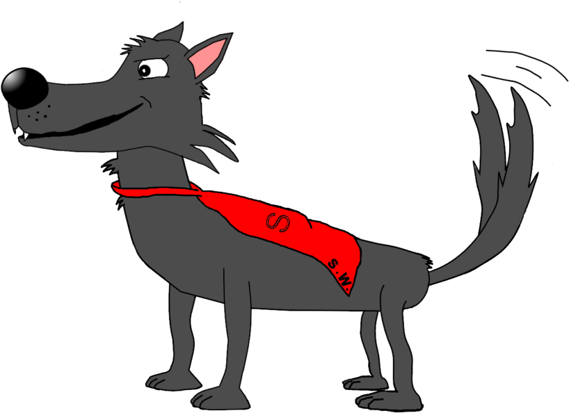 At Wolf With Cape By Dekumai - Dog Catches Something (900x650)