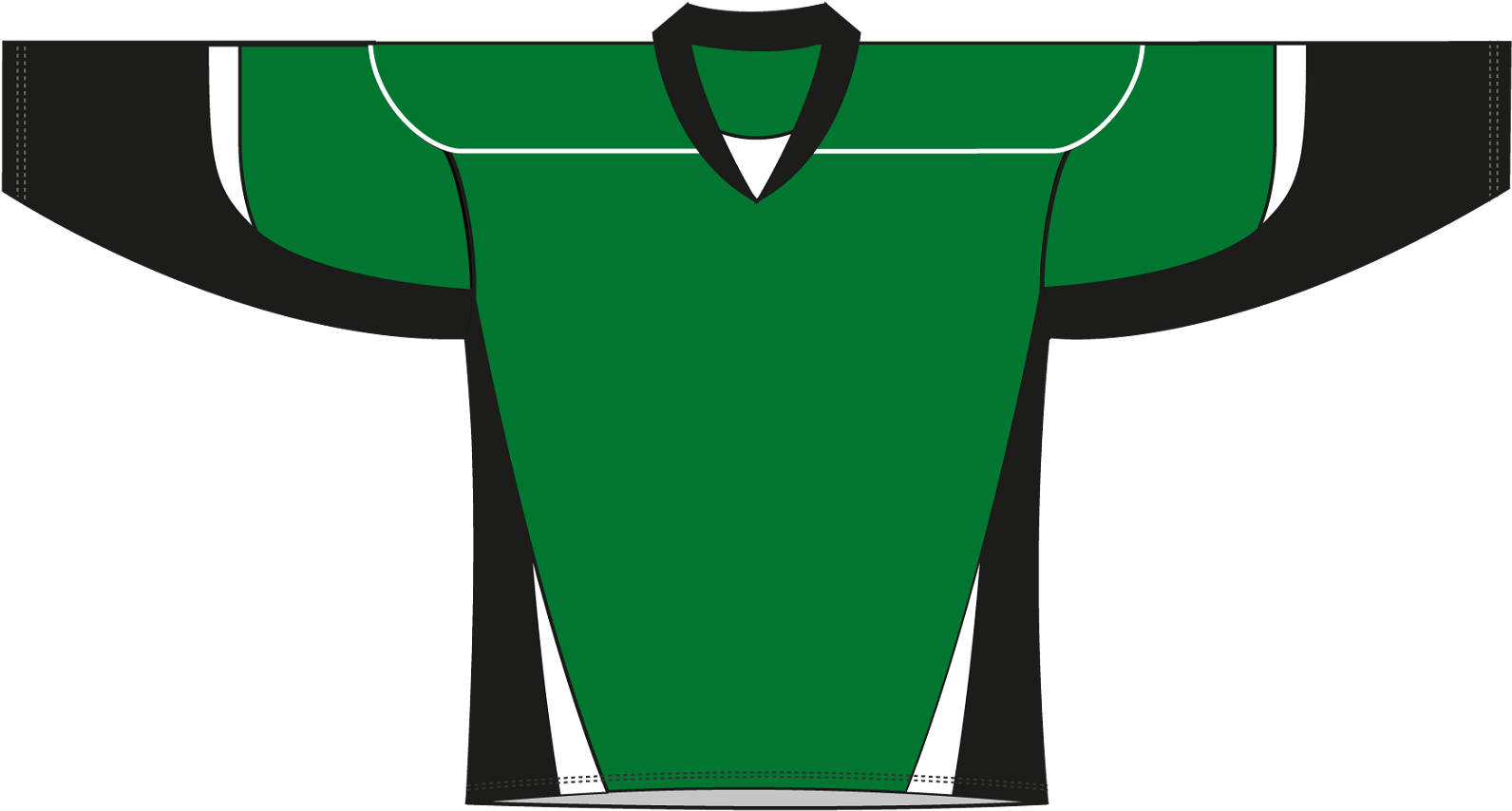 Hockey Jersey Green And White (1600x862)