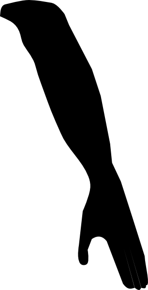 Arm Silhouette Png (306x599)