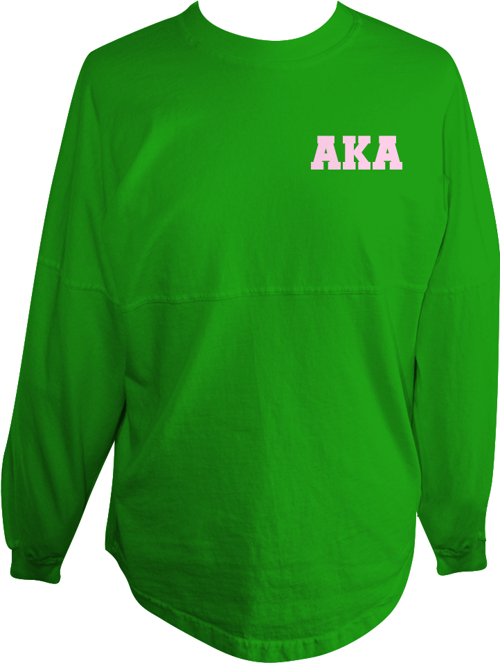 Alpha Kappa Alpha Spirit Jersey - Long-sleeved T-shirt (1024x1024)