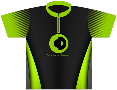 Creating The Difference Green Color Block Dye Sublimated - Active Shirt (500x384)