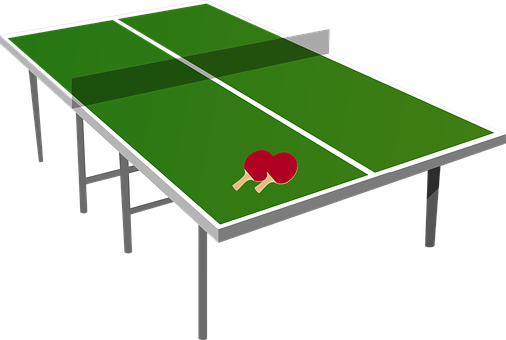 Athletics Competition Game Isometric Paddl - Table Tennis Table Clipart (506x340)
