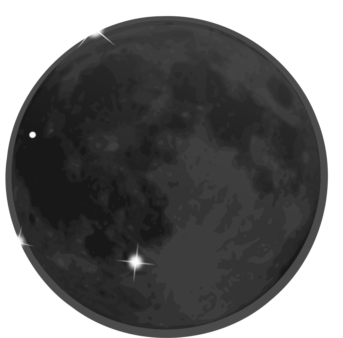 New Moon Clipart By Gnokii - Circle (1200x1200)