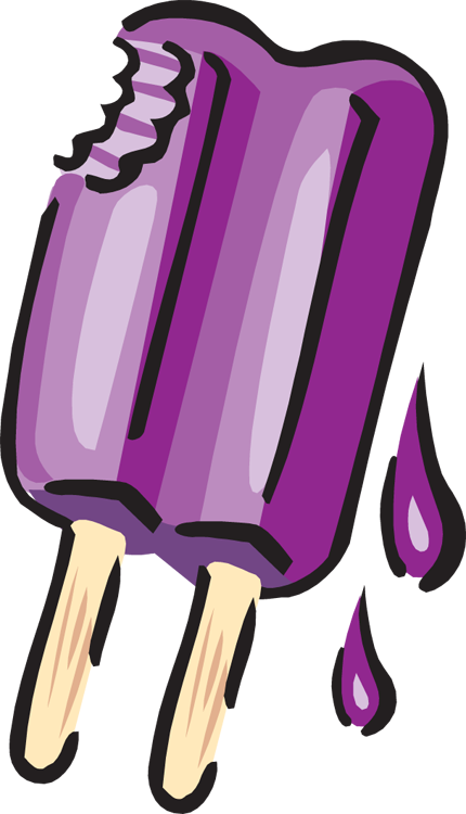 Ice Cream Ice Pop Clip Art - Grape Popsicle Clip Art (430x750)