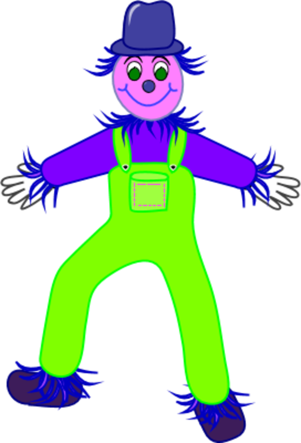 Vector Clip Art - Scarecrow Clip Art (600x882)
