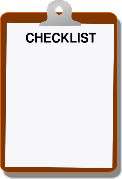 Checklist Clip Art At Clker - Clipart Checklist (408x598)