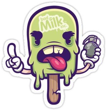 Bad Milk Inc - Ice Cream Monster Vector (375x360)