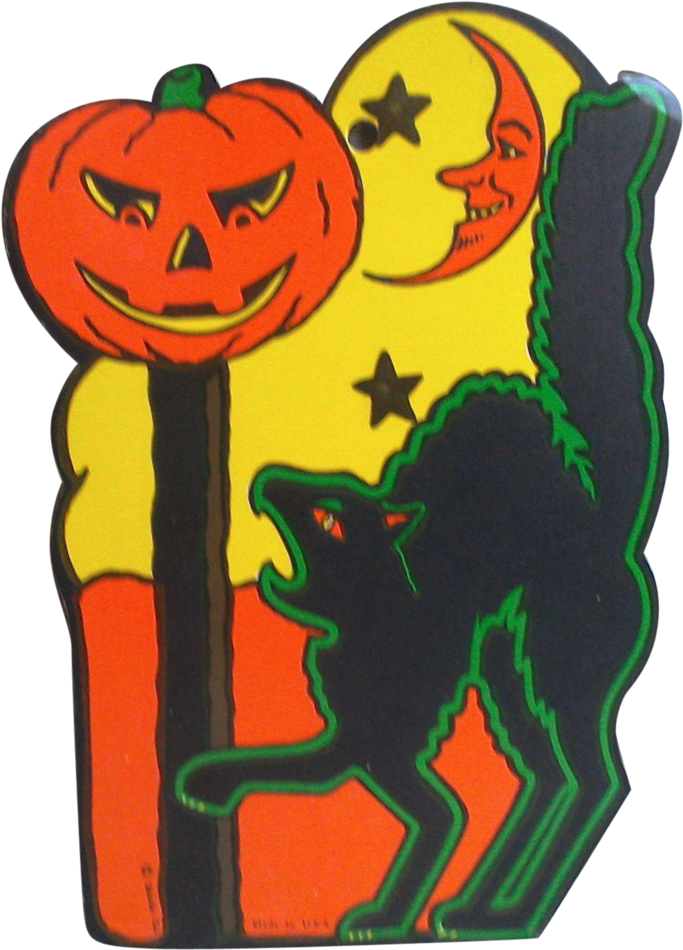 Halloween Black Cat Jack O Lantern With Moon Paper/cardboard - It's Halloween! [book] (1374x1374)