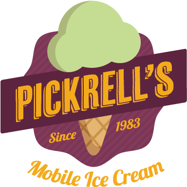 Pickrells Mobile Ice Cream Logo - Pickrells Ice Cream (386x393)