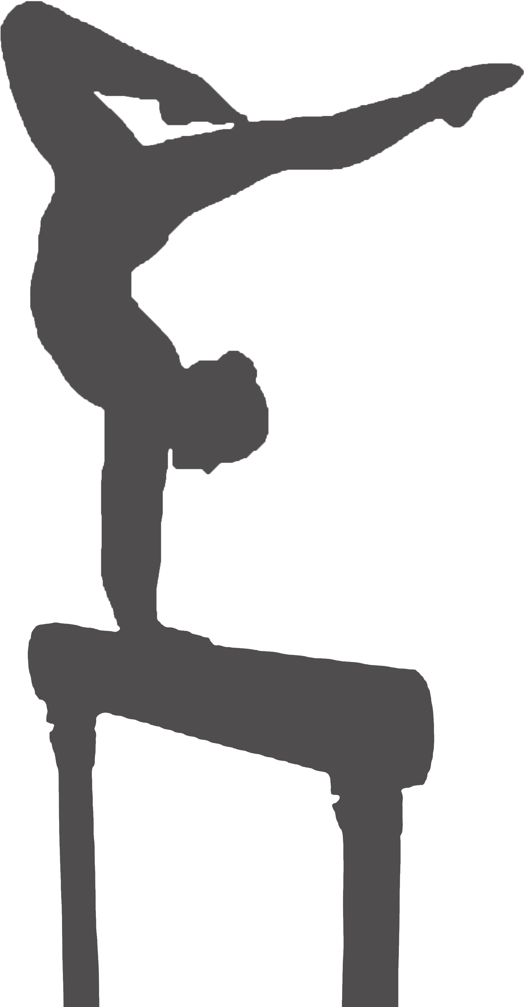 Artistic Gymnastics Silhouette Split Clip Art - Artistic Gymnastics Silhouette Split Clip Art (4000x4000)