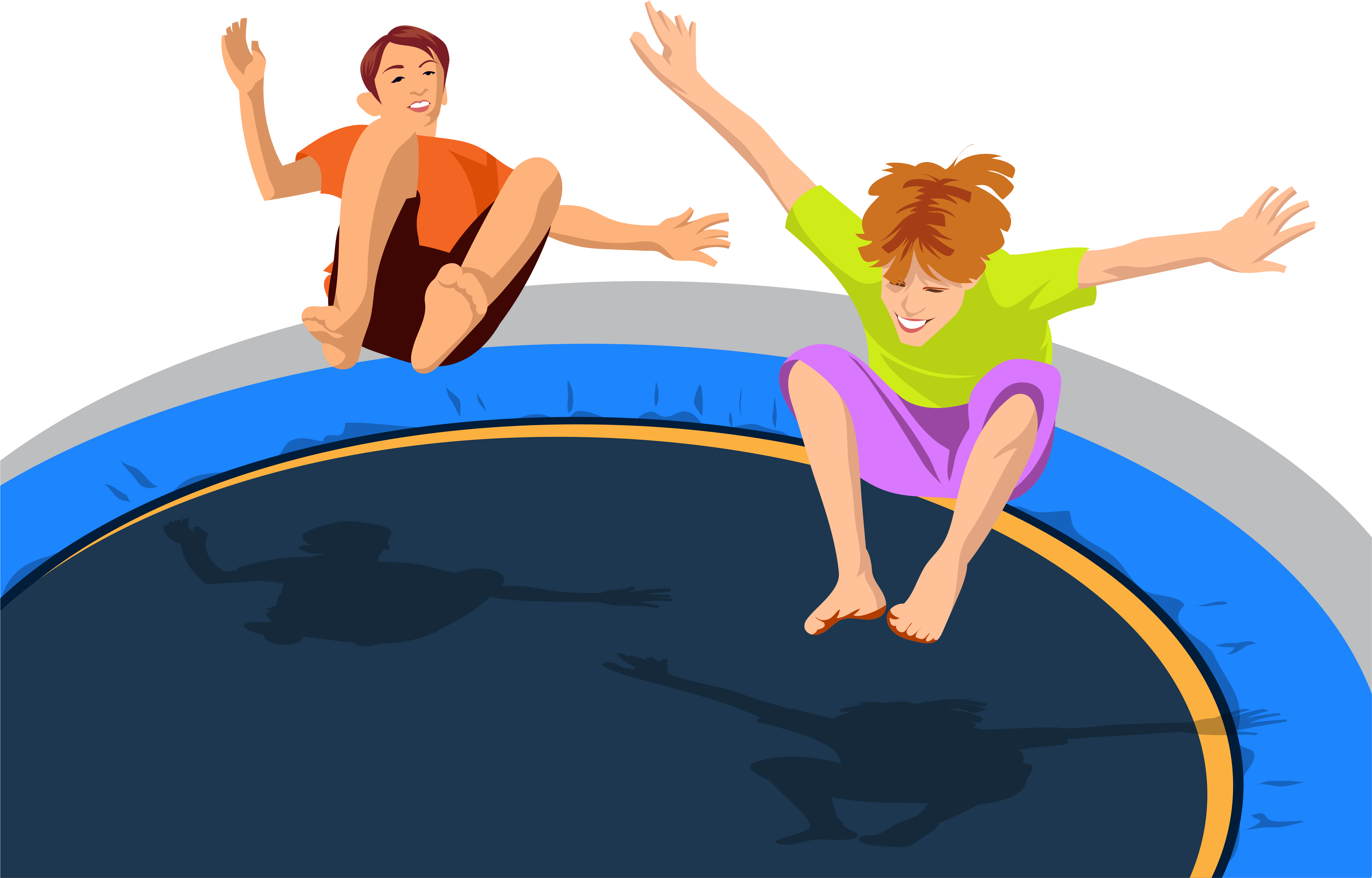 Jumping Trampoline Vector - Jumping Trampoline Vector (7047x5208)
