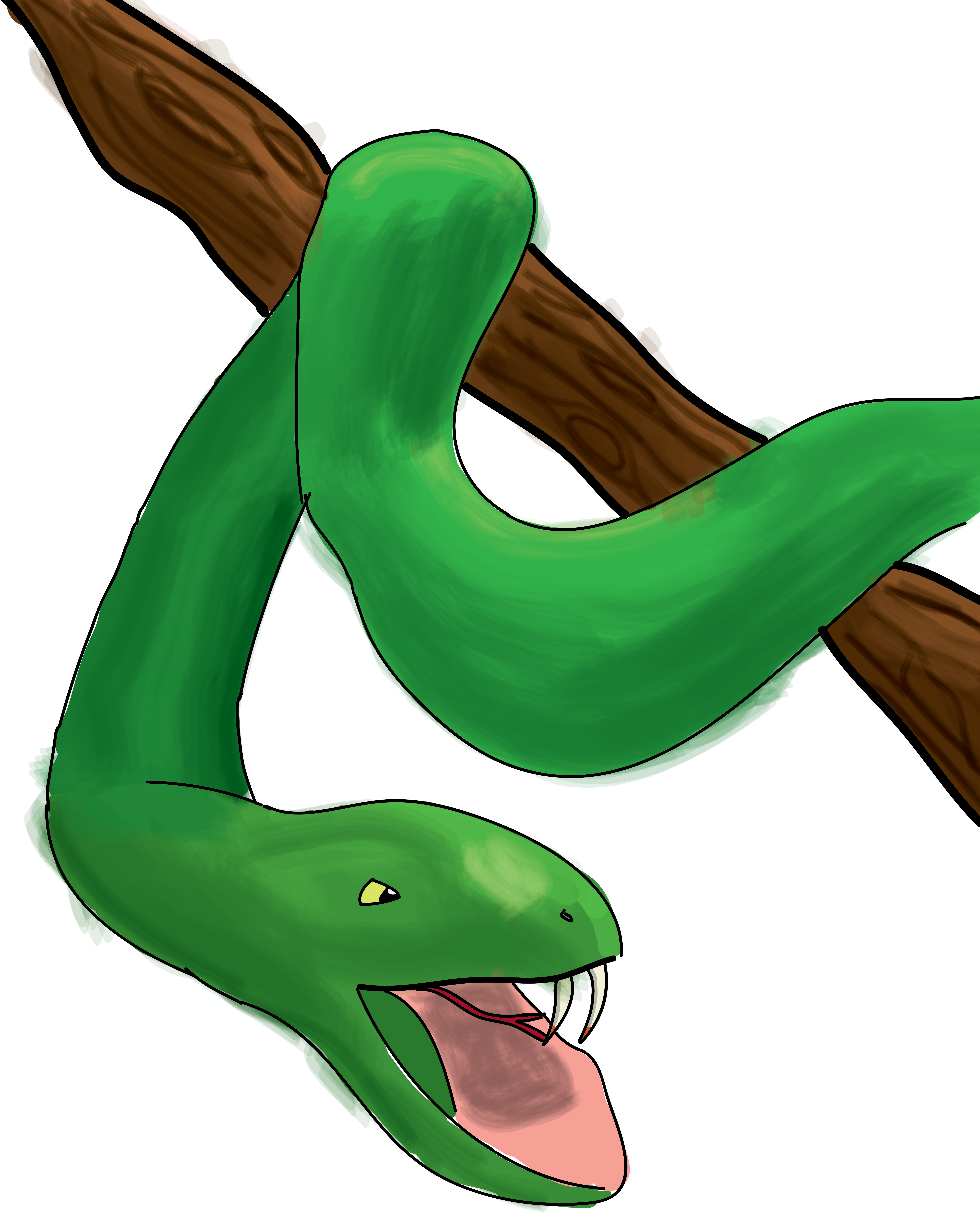 Hanging Snake By Mechris445 - Snake Hanging Png (7012x8588)