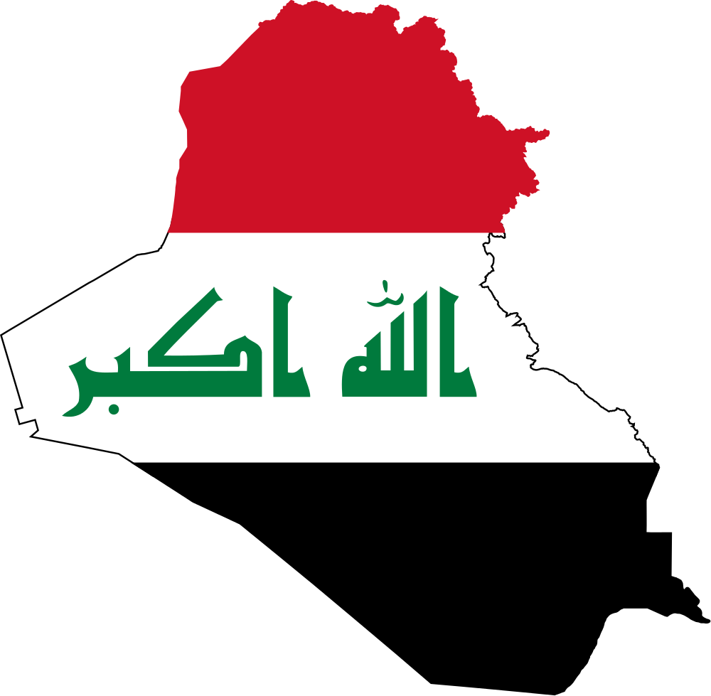 The Current State Of Iraq Stems From The Vicious Reign - Iraq Flag Map (1000x979)