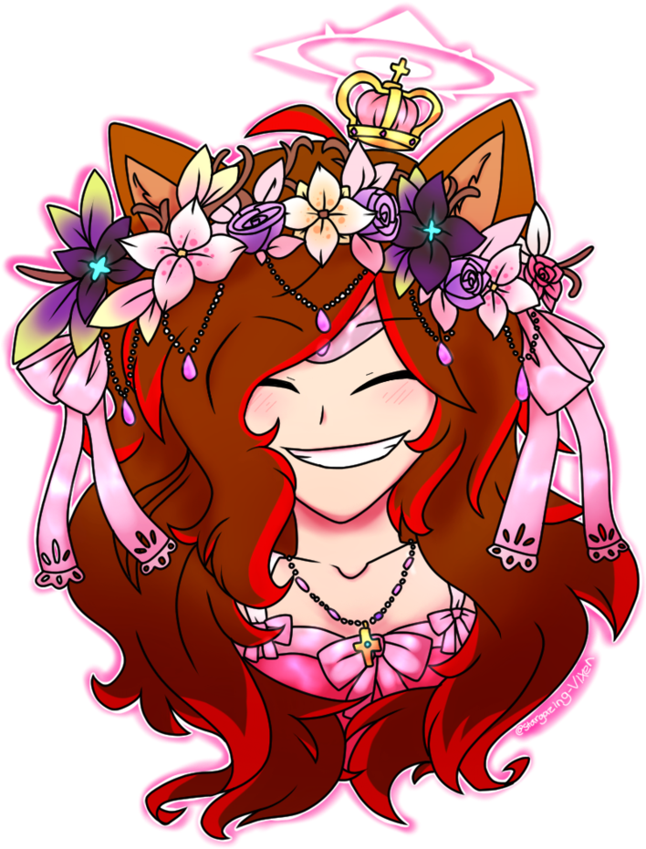 Flower Crown Princess By Stargazing-vixen - Illustration (707x1131)
