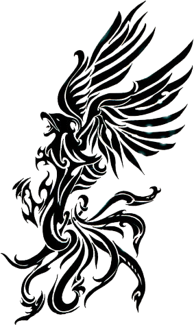 Phoenix Tattoos Png Transparent Images Png All - Phoenix Tribal (650x495)
