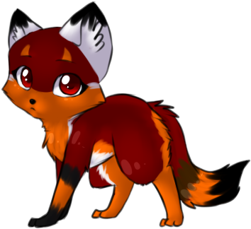Mikah Was Abandoned At A Park At A Young Age - Red Fox Chibi (429x386)