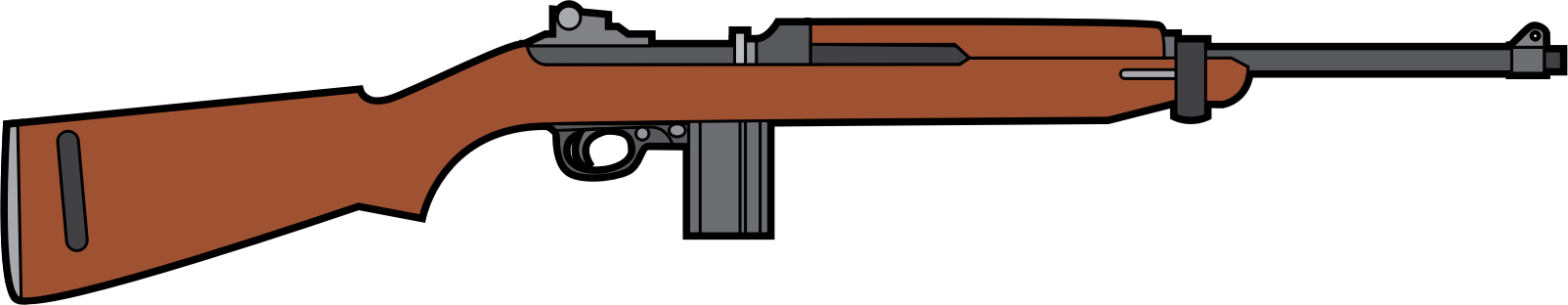 Rifle Clipart Transparent - Rifle Clipart Transparent (1748x340)