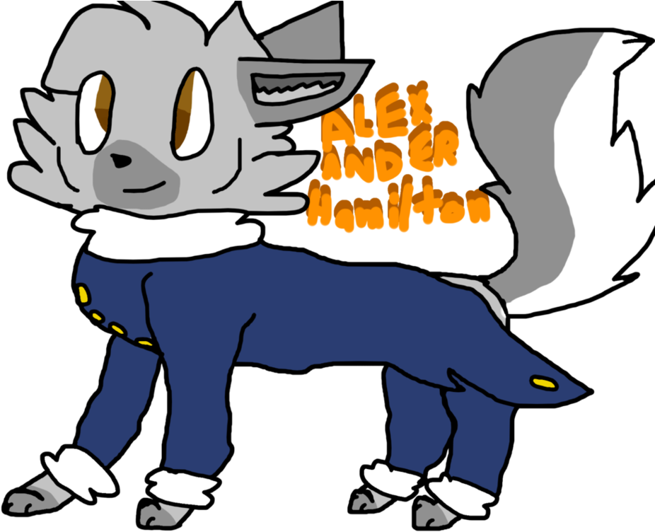 Alexander Hamilton ~ Cat Version By Juniperthefox - Cartoon (970x824)