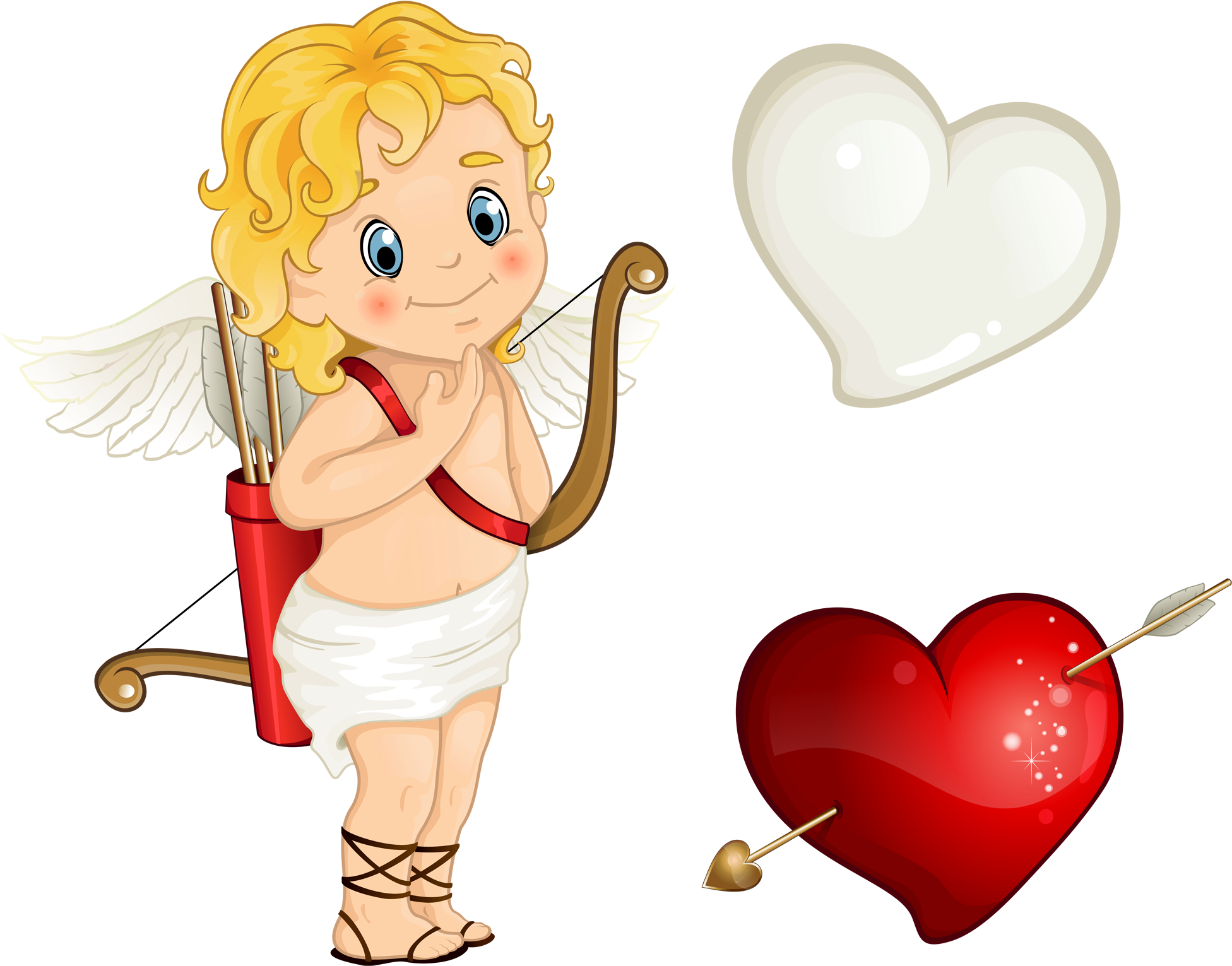 Cupid Clip Art Medium Size - Valentine Cupid Png (2000x1586)