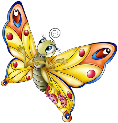 News Butterfly Butterfly Cartoon Clipart Butterfly - Butterfly Cartoon (400x400)