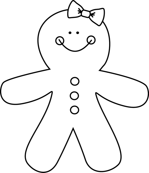 Black And White Gingerbread Girl Clip Art - Disguise A Gingerbread Man (476x550)