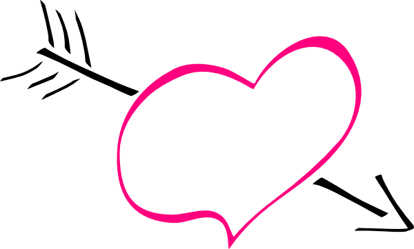 Heart - Black And White Heart Cartoon (600x361)